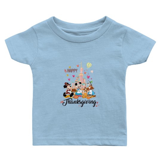 Disney Thanksgiving Baby T Shirts, Disney Fall Baby T Shirts, Happy Thanksgiving
