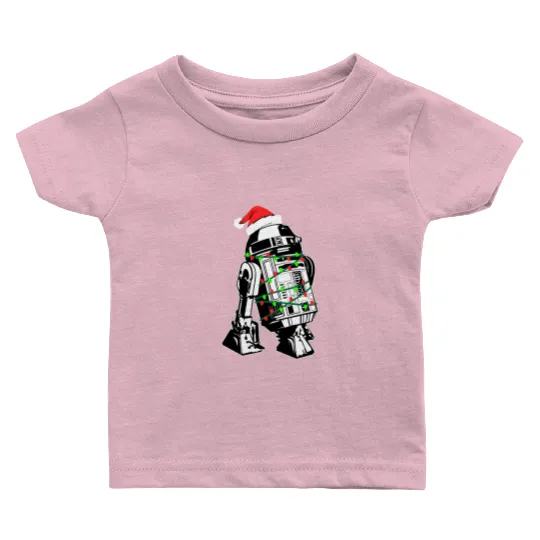 R2D2 Star Wars Christmas Lights Holiday Baby T Shirts Disney Galaxy's Edge