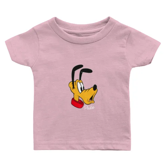 Disney Mickey And Friends Pluto Big Face Baby T Shirts, Disney Pluto Baby T Shirts, Pluto And Friends Baby T Shirts