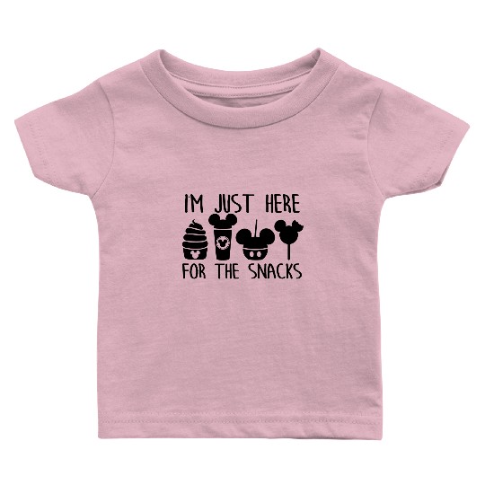 I'm here for the snacks,Disney Baby T Shirts Funny Disney Baby T Shirts,Disney Epcot Baby T Shirts