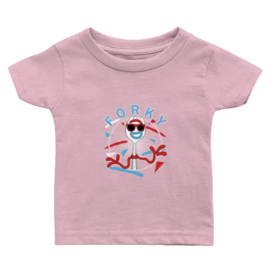 Disney Forky 90's Portrait Baby T Shirts, Disney Toy Story Portrait Baby T Shirts, Birthday Party Music Baby T Shirts