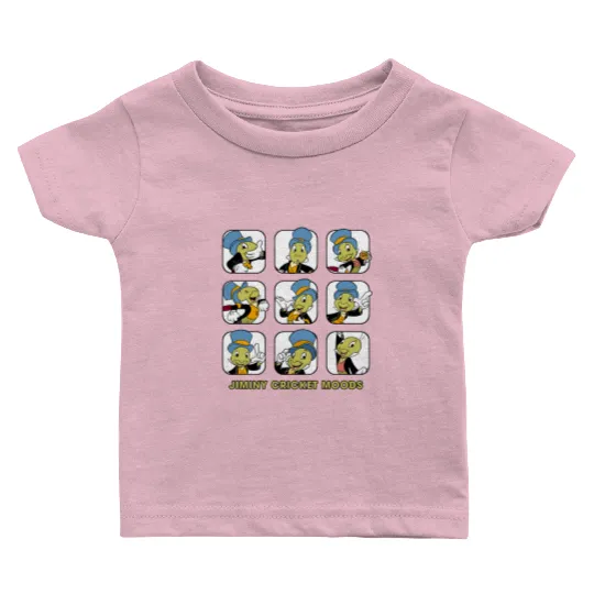 Disney Jiminy Cricket Moods Baby T Shirts, Disney Pinocchio Baby T Shirts