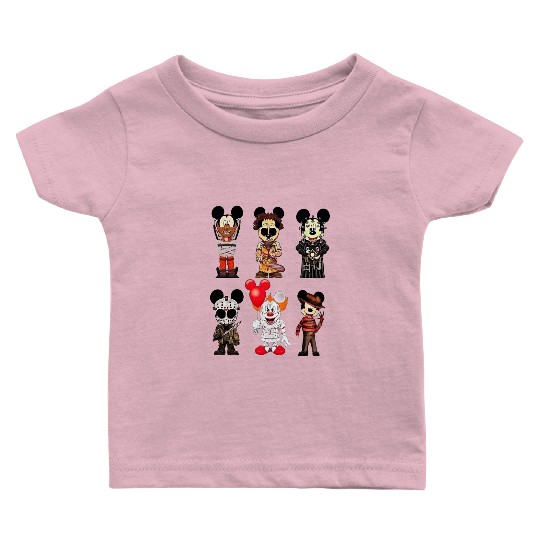 Disney Mickey Cosplay Character Halloween Movie Baby T Shirts, Mickey Horror Unisex Baby T Shirts