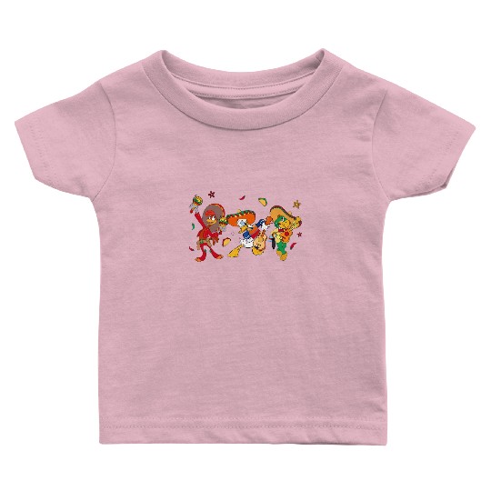 Retro The Three Caballeros  Baby T Shirts, Jose Donald Duck Panchito, Disney Cinco De Mayo Fiesta Baby T Shirts