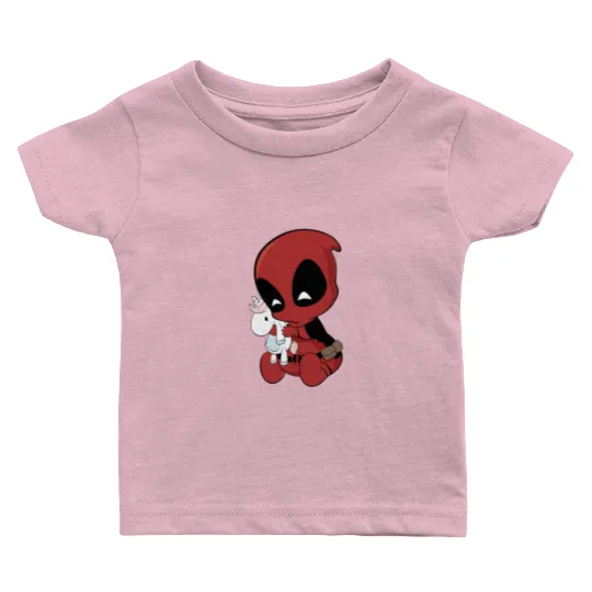 Deadpool With Unicorn Baby T Shirts, Marvel Family Party Gift, Disneyland Family Unisex Adult Baby T Shirts