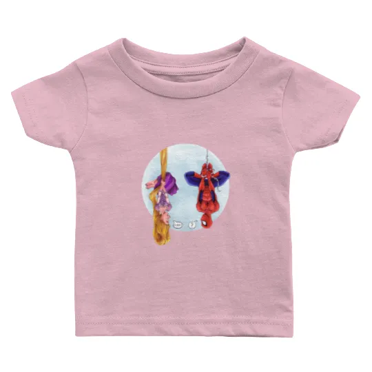 Disney Rapunzel And Marvel Spider-Man Baby T Shirts, Disney Marvel Avengers Spiderman Baby T Shirts