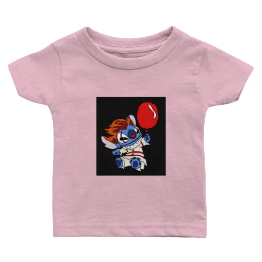 Pennywise Stitch Halloween Baby T Shirts, Disney Halloween Baby T Shirts
