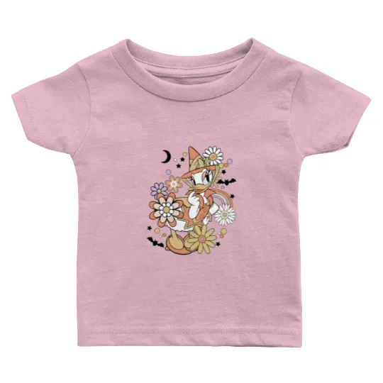 Daisy Duck Floral Halloween Baby T Shirts, Vintage Disney Halloween Baby T Shirts