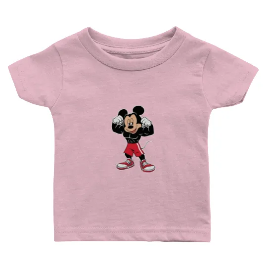 Muscle Mickey  Baby T Shirts, Muscle Goofy Donald Baby T Shirts, Disneyland Baby T Shirts
