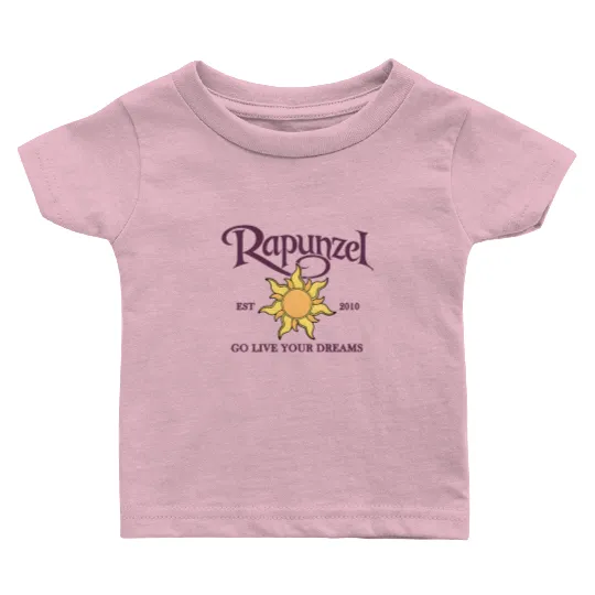 Disney Tangled Rapunzel Go Live Your Dream Baby T Shirts