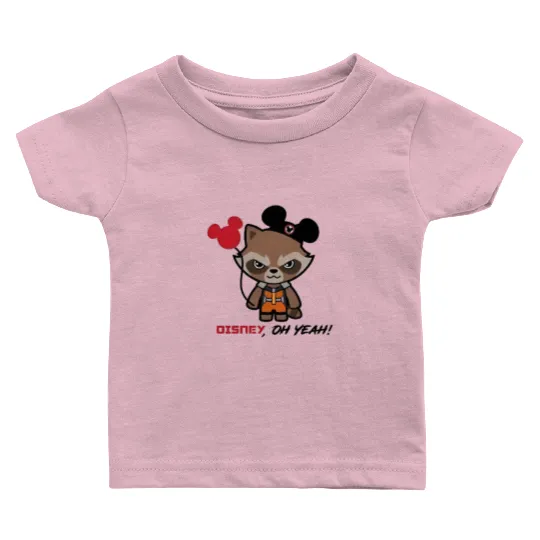Disney Rocket Raccoon Mickey Ears Baby T Shirts, Disney Guardians Of The Galaxy Baby T Shirts