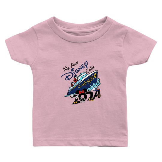 My First Disney Cruise 2024 Baby T Shirts, Disney Family Cruise Baby T Shirts
