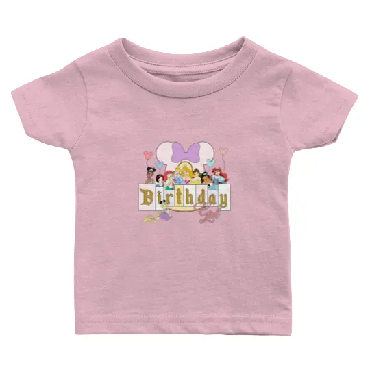 Disney Birthday Girl Baby T Shirts, Disney Princess Birthday Baby T Shirts, Disneyland Birthday