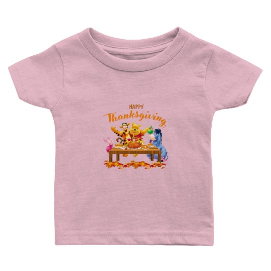 Happy Thanksgiving Baby T Shirts, Disney Pooh The Winnie, Eeyore Baby T Shirts