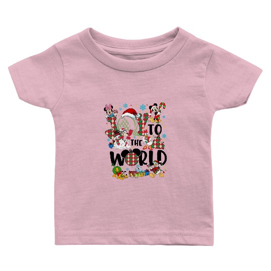 Joy to the world Disney Christmas Baby T Shirts, Epcot world tour Christmas Baby T Shirts