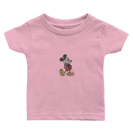 Disney Classic Mickey Mouse Pose Raglan Baseball Baby T-shirts