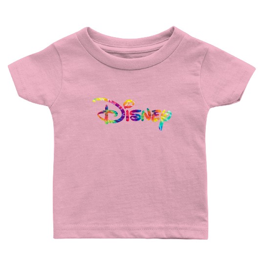 disneys Rainbow Tie dye Chest Logo Baby T-shirts