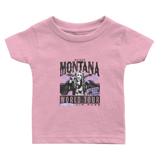 Disney Hannah Montana World Tour Ready To Rock Chest Poster gifts  Baby T-shirts