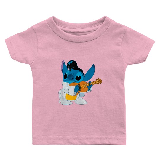 Disney Lilo Stitch Iconic Elvis Stitch Ready To Play Logo Baby T-shirts