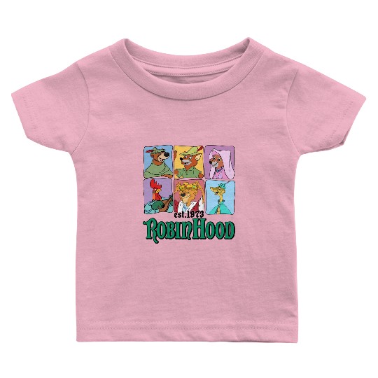 Retro Disney Robin Hood Characters Est. 1973 Baby T Shirts