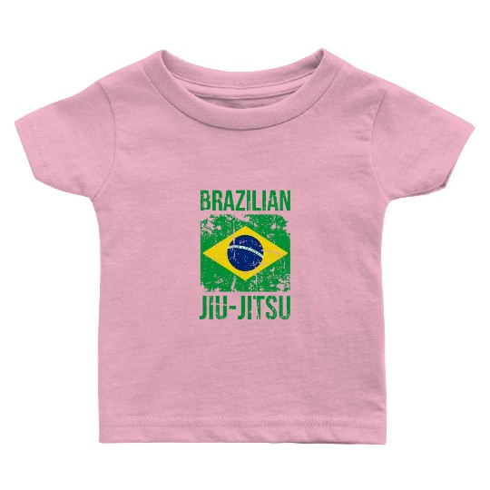 BJJ Brazilian Jiu Jitsu Flag Martial Arts Baby T Shirts