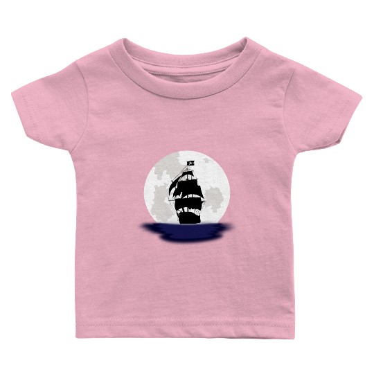 Pirate Ship Baby T Shirts