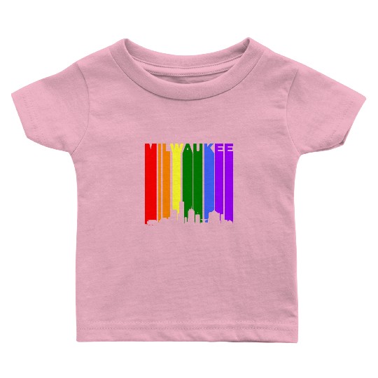 Milwaukee Wisconsin Rainbow LGBT Gay Pride Baby T Shirts
