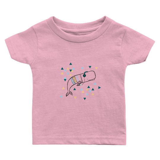 Music Whale Baby T Shirts