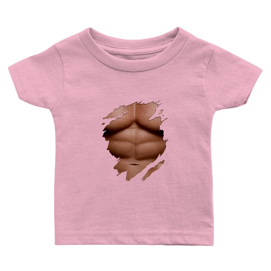 Ripped Baby T Shirts Chest Six Pack Abs Muscles