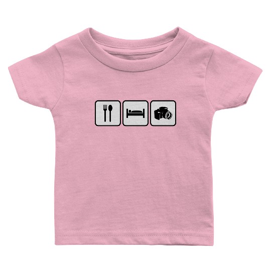 eat sleep photography Baby T Shirts