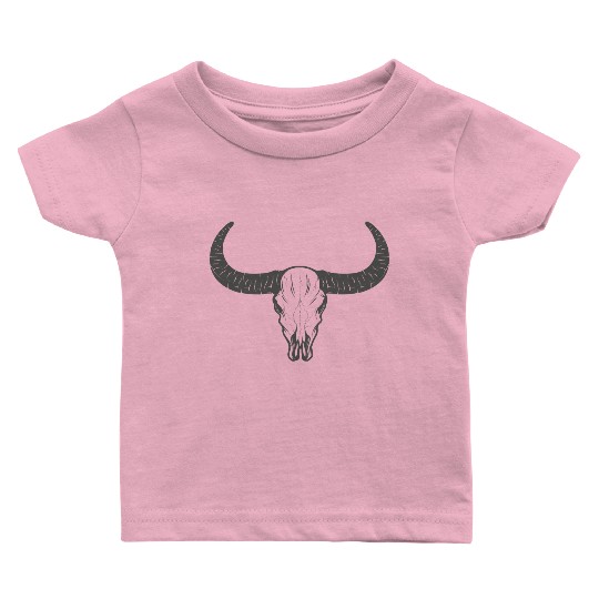 buffalo skull Baby T Shirts
