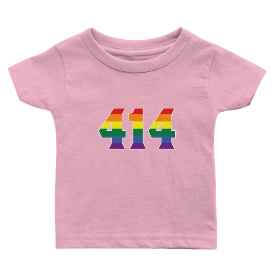 Gay Pride 414 Milwaukee Area Code Baby T Shirts