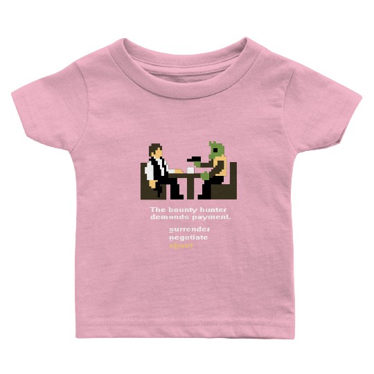 Han and Greedo 8-Bit Baby T Shirts