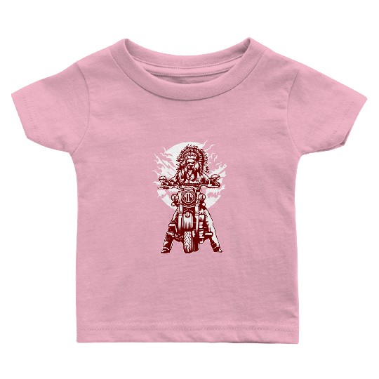 Indian Chief Motorcycle Baby T Shirts