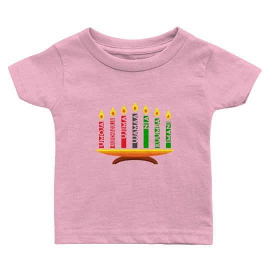 Kwanzaa Holiday Candles Baby T Shirts