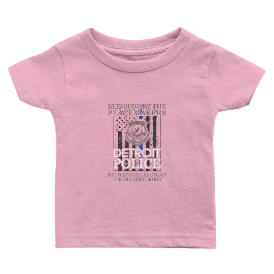 Detroit Police Support Saint Michael Police Officer Prayer Baby T Shirts