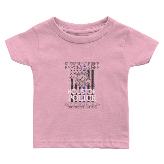 Houston Police Support Saint Michael Police Officer Prayer Baby T Shirts