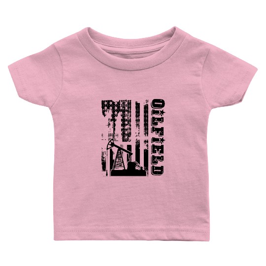 Oilfield Baby T Shirts - Oilfield Flag Baby T Shirts