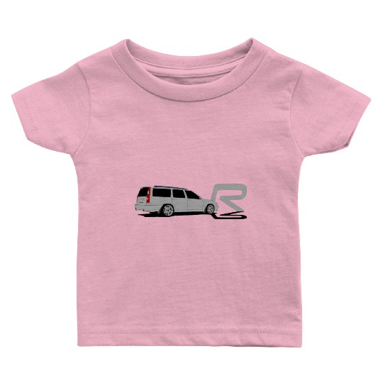 Volvoo V70R Turbo Brick Car Grey Baby T Shirts