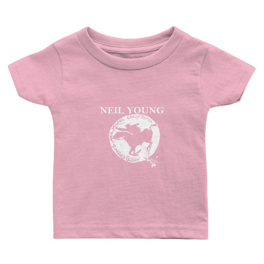 Neil Young Crazy Horse Unisex Retro Rock Horse Baby T Shirts