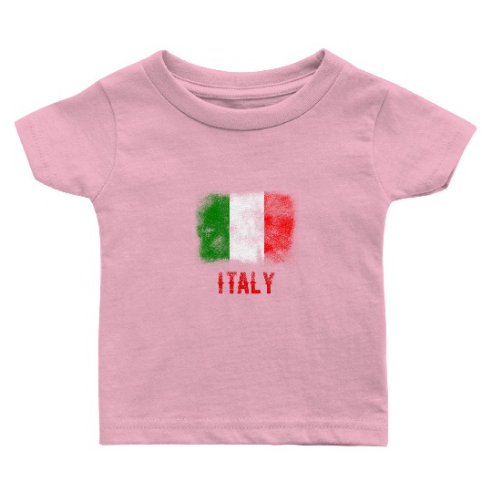 Italy Women Men Italian Baby T Shirts Italia Flag Vintage