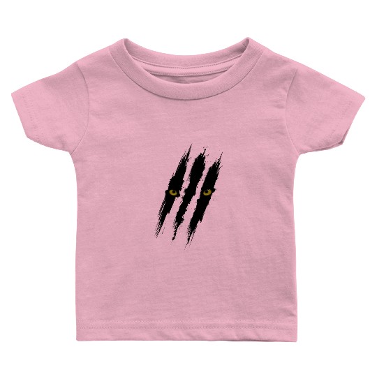 Black Panther Scratch Baby T Shirts