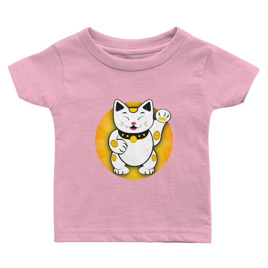 Maneki Neko - Japanese Lucky Cat Baby T Shirts
