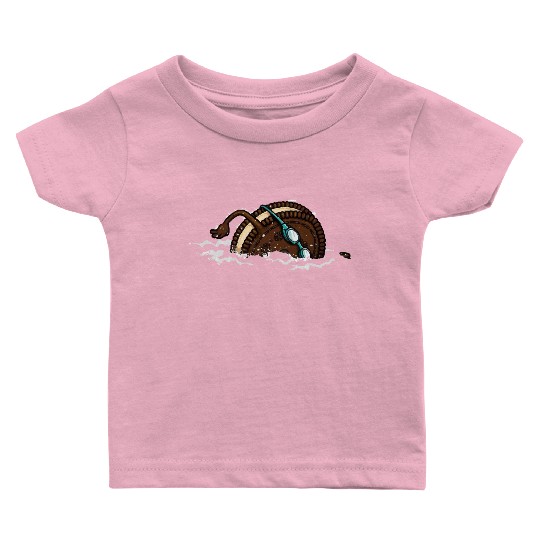 Funny Swimming Oreo Baby T Shirts