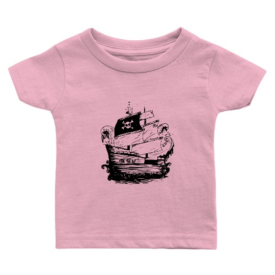Cool pirate ship Baby T Shirts