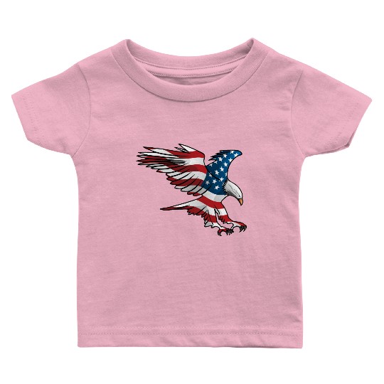 Patriotic American Eagle Baby T Shirts