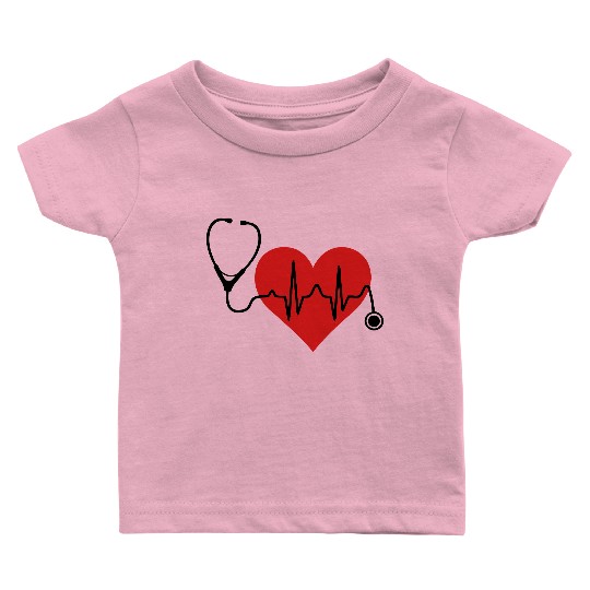 Stethoscope Heartbeat Heart Baby T Shirts