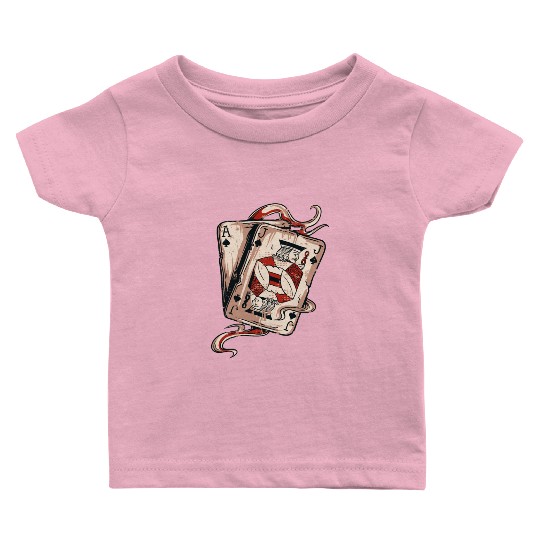 Blackjack Gift Playing Cards Casino Gambling Gift Baby T Shirts