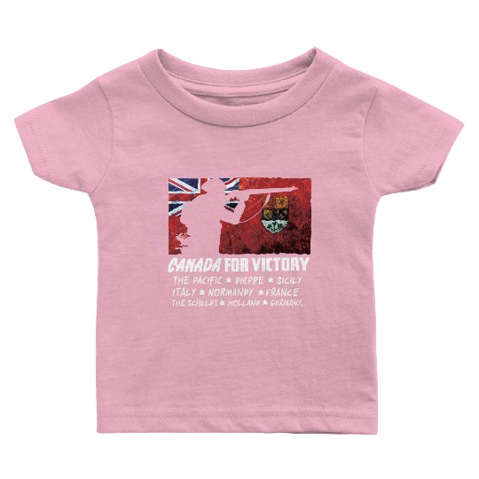Canadian World War 2 Battles Baby T Shirts
