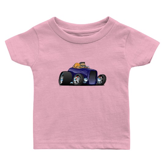 Highboy hot rod deep purple roadster Baby T Shirts